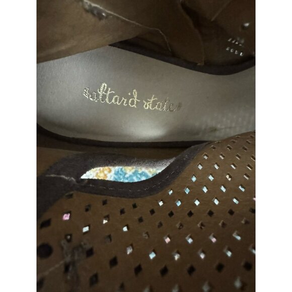 ALTAR'D STATE "Hanover" Heeled Peep Toe Ankle Bootie In Brown Faux Suede Sz 10 - Picture 8 of 8